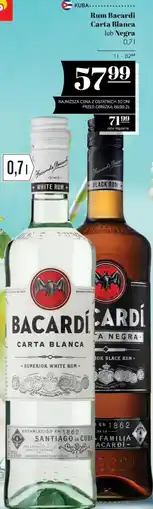 Polomarket Rum Bacardi Carta Blanca lub Negra oferta