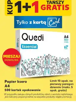 Kaufland Papier ksero A4 Quedi 500 kartek oferta