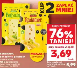 Kaufland Serenada Ser żółty w plastrach różne rodzaje oferta