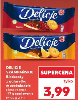 Kaufland Delicje Szampańskie Biszkopty z galaretką w czekoladzie różne rodzaje oferta