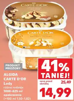 Kaufland Algida Carte D'Or Lody różne rodzaje oferta