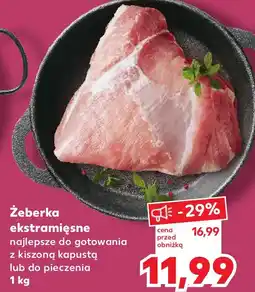 Kaufland Żeberka ekstra mięsne najlepsze do gotowania z kiszoną kapustą lub do pieczenia oferta