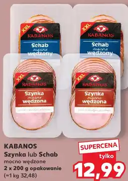 Kaufland Kabanos Szynka lub Schab mocno wędzone oferta