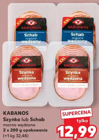 Kaufland Kabanos Szynka lub Schab mocno wędzone oferta