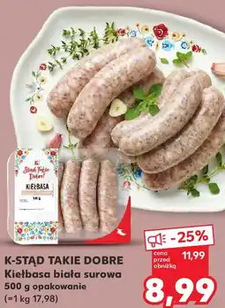 Kaufland Kiełbasa biała surowa 500 g opakowanie oferta