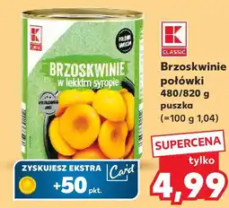 Kaufland Brzoskwinie połówki 480/820 g puszka oferta
