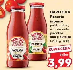 Kaufland Dawtona Passata intenso polskie zioła, włoskie zioła, pikantna 500 g butelka oferta