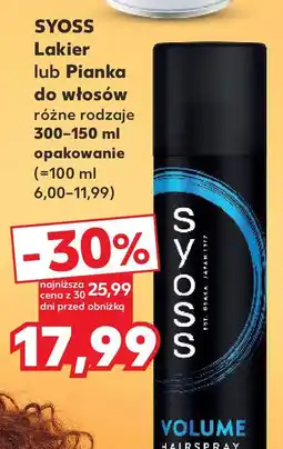Kaufland Syoss Lakier lub Pianka do włosów różne rodzaje oferta