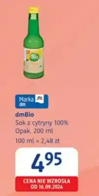 dm drogerie markt Sok z cytryny 100% oferta
