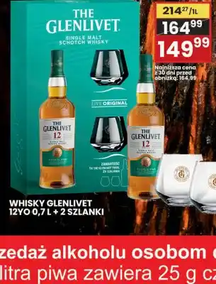 Whisky Glenlivet 12yo + 2 szklanki