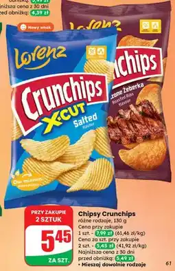 Dino Chipsy Crunchips x-cut salted, chipsy Lorenz rustykalna zeberka oferta