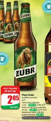 Dino Piwo Żubr butelka zwrotna oferta