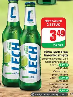 Dino Piwo Lech Free limonka mięta butelka zwrotna oferta