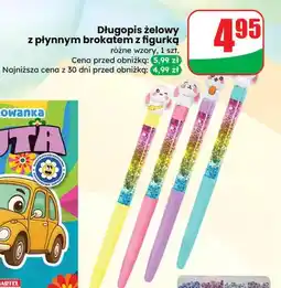 Dino Długopis żelowy z płynnym brokatem z figurką różne wzory oferta