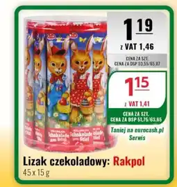 Eurocash Lizak czekoladowy: Rakpol oferta