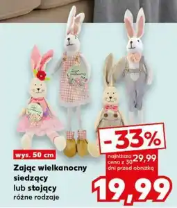Kaufland Zając wielkanocny siedzący lub stojący oferta