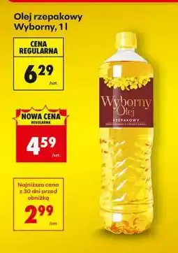 Biedronka Olej rzepakowy Wyborny, 1l oferta