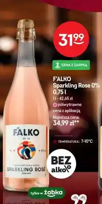 Żabka Wino Sparkling Rose 0% półwytrawne bezalkoholowe oferta