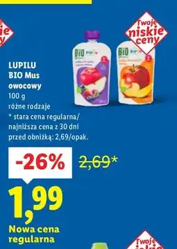 Lidl Mleko następne BIO Mus owocowy różne rodzaje oferta