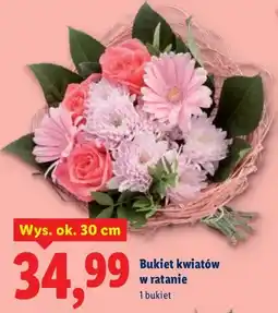 Lidl Bukiet kwiatów w ratanie oferta