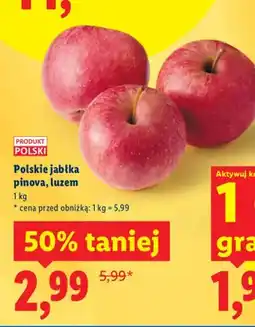 Lidl Polskie jabłka pinova, luzem oferta
