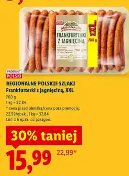 Lidl Frankfurterki z jagnięciną, XXL oferta