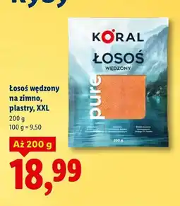 Lidl Łosoś wędzony na zimno, plastry, XXL oferta