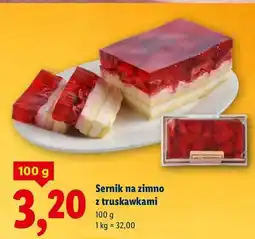 Lidl Sernik na zimno z truskawkami oferta