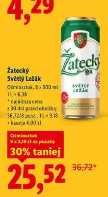 Lidl Piwo Żatecký Světlý Ležák oferta