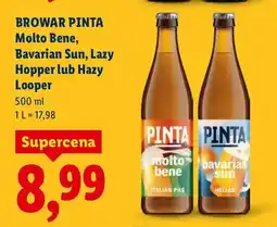 Lidl Piwo Pinta Molto Bene, Bavarian Sun, Lazy Hopper lub Hazy Looper oferta