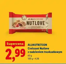 Lidl Croissant Nutlove z nadzieniem truskawkowym oferta