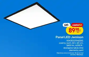 Panel LED Jemison czarny, wym. 60 x 60 cm, 3600 lm, 4000 K