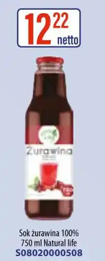 AT Sok żurawina 100% Natural Life oferta