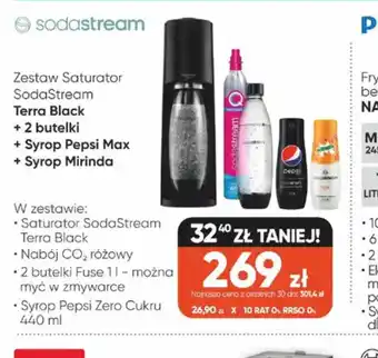 Zestaw Saturator SodaStream Terra Black