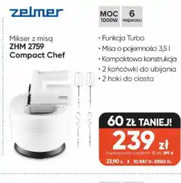 Max Elektro Mikser z misą Zelmer ZHM 2759 Compact Chef oferta