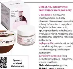 Hebe GIRLSLAB, intensywnie nawilżający krem pod oczy oferta