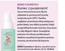 Hebe BEBIO Cosmetics In My Era, naturalne serum termoochronne do włosów oferta