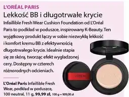 Hebe L'Oréal Paris Infaillible Fresh Wear, podkład w poduszce, 100 neutral oferta