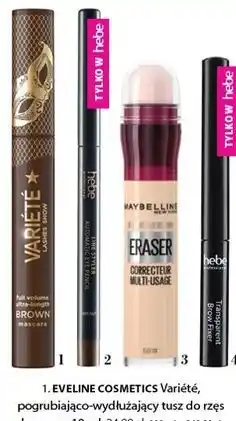 Hebe EVELINE COSMETICS Variété pogrubiająco-wydłużający tusz do rzęs brązowy oferta