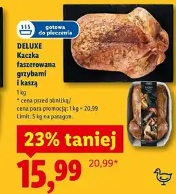 Lidl Deluxe Kaczka faszerowana grzybami i kaszą oferta