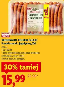 Lidl Regionalne Polskie Szlaki Frankfurterki z jagnięciną, XXL oferta