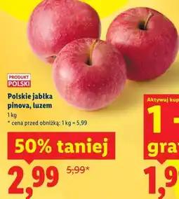 Lidl Polskie jabłka pinova, luzem oferta