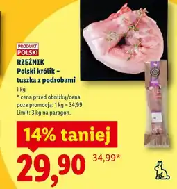 Lidl RZEŹNIK Polski królik - tuszka z podrobami oferta