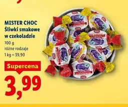 Lidl MISTER CHOC Śliwki smakowe w czekoladzie oferta