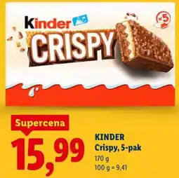 Lidl KINDER Crispy, 5-pak oferta