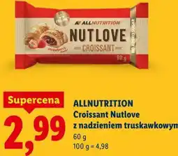 Lidl Allnutrition Croissant Nutlove z nadzieniem truskawkowym oferta