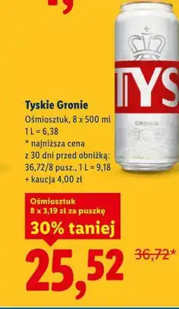 Lidl Tyskie Gronie oferta