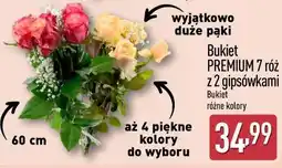 ALDI Bukiet PREMIUM 7 róż z 2 gipsówkami różne kolory oferta