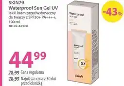 Hebe SKIN79 Waterproof Sun Gel UV lekki krem przeciwsłoneczny do twarzy oferta
