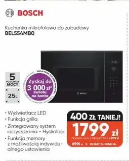 Max Elektro Kuchenka mikrofalowa Bosch BEL554MBO oferta